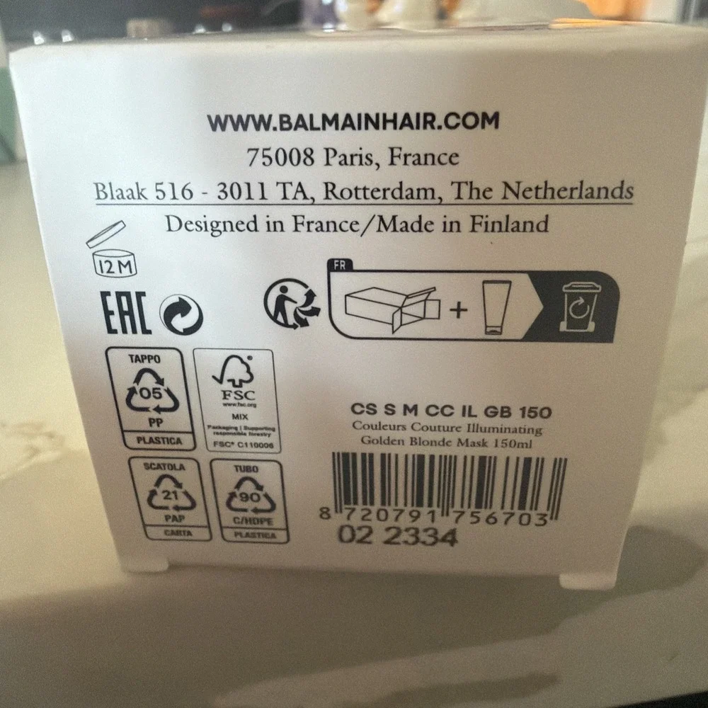 Balmain Paris Illuminating Mask Hair Mask Golden Blonde 5.07 fl oz Repair Shine